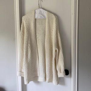 NWOT waffle knit cardigan sweater